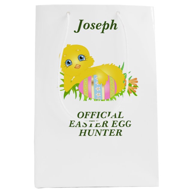 Proud Chick Oaster Egg Hunt Mittlere Geschenktüte (Vorderseite)