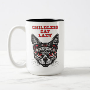 Proud Childless Cat Lady Zweifarbige Tasse