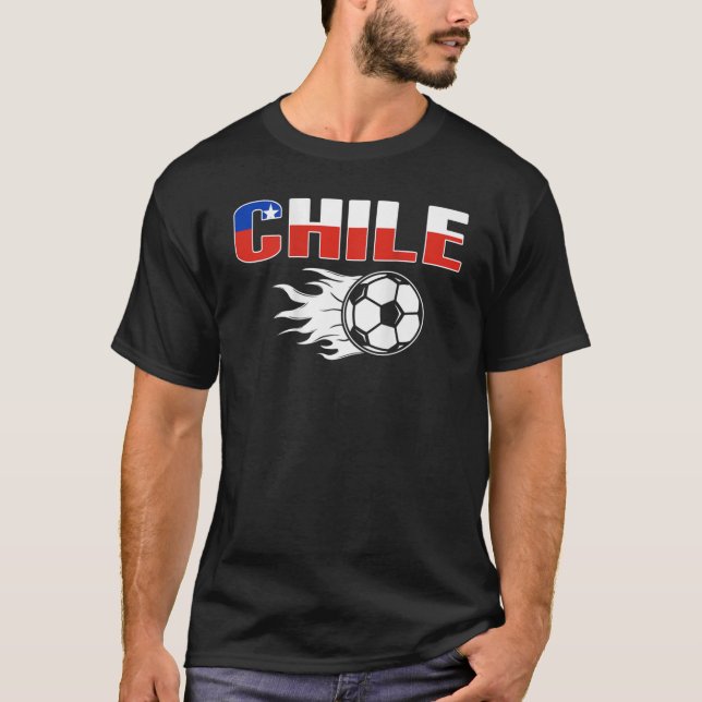 Proud Chile Soccer Fans Jersey Chilean Flag Footba T-Shirt (Vorderseite)