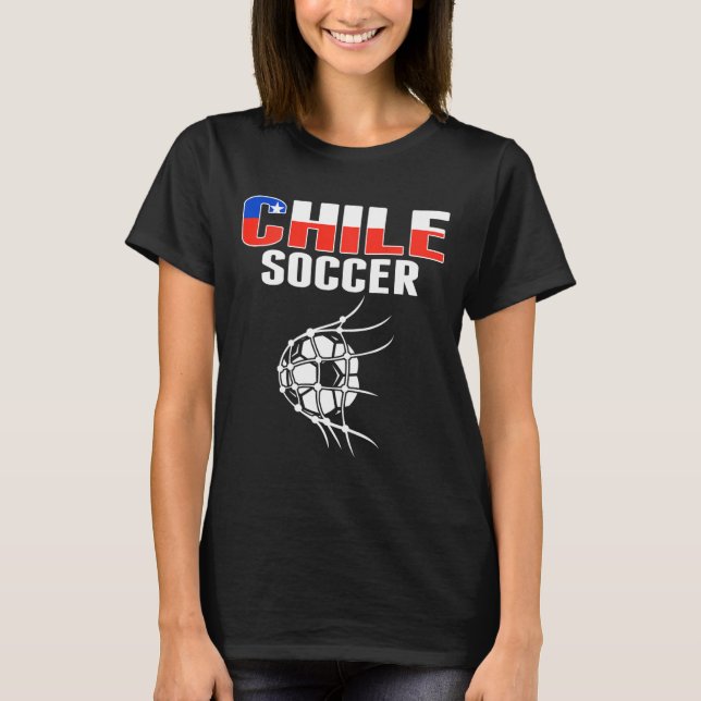 Proud Chile Soccer Fans Jersey Support Chilean Foo T-Shirt (Vorderseite)