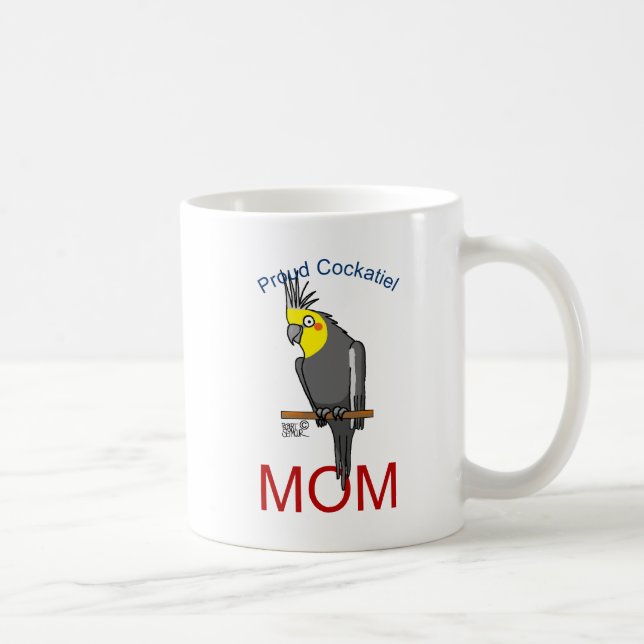 Proud Cockatiel Mama Kaffee Tasse (Rechts)
