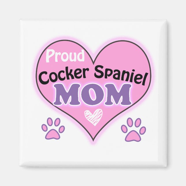 Proud Cocker Spaniel Mom Magnet (Vorne)