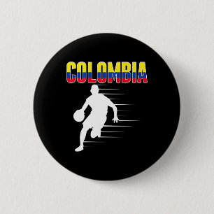 Proud Colombia Sketll Fans Jersey Kolumbianische F Button