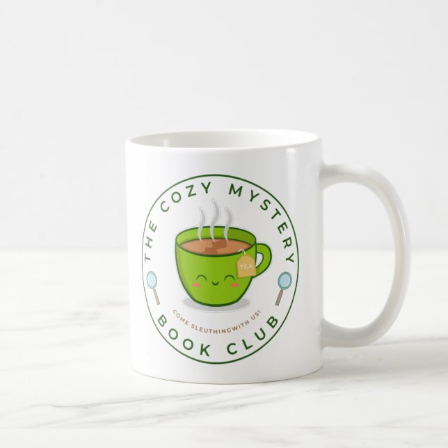 Proud Cosy Mystery Reader mit gemütlichem Buchclub Kaffeetasse (Rechts)