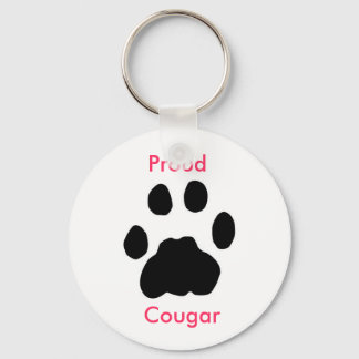 Proud Cougar mit Pfotendruck Schlüsselanhänger