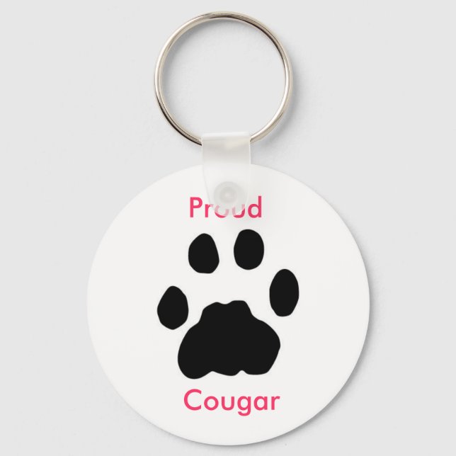 Proud Cougar mit Pfotendruck Schlüsselanhänger (Vorderseite)