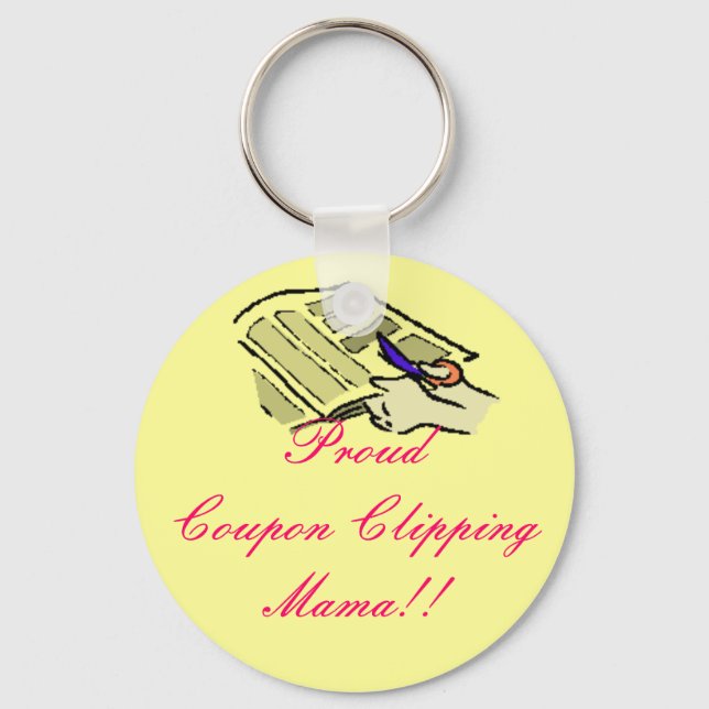 Proud Coupon Clipping Mama Schlüsselanhänger (Vorderseite)