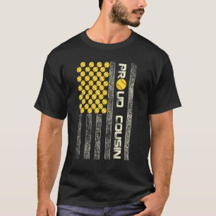 Proud Cousin American Flag Softball Mother T-Shirt