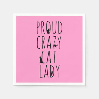 Proud Crazy Cat Lady Serviette