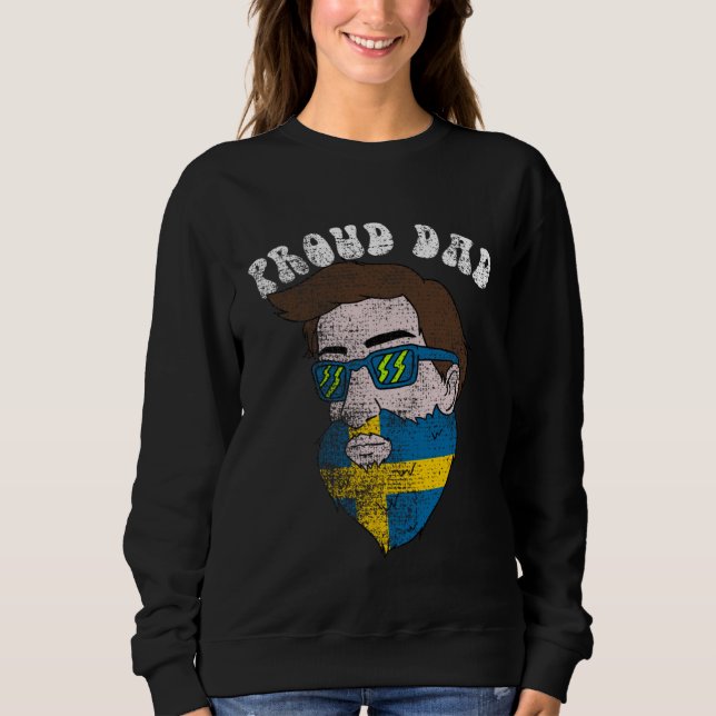 Proud Dad Fathers Day Swedish Vintage Sweatshirt (Vorderseite)