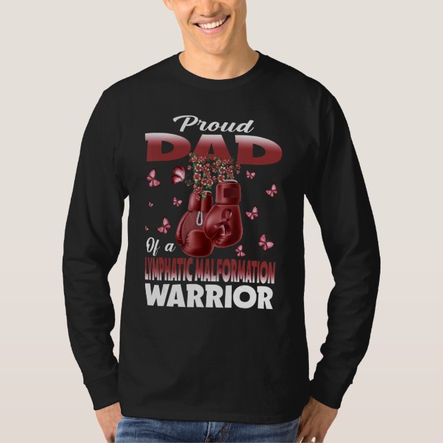 Proud Dad Of A Lymphatic Malformation Warrior Awar T-Shirt (Vorderseite)
