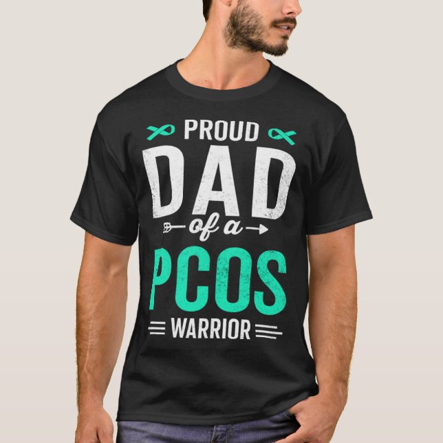 Proud Dad of a PCOS Warrior Survivor Awareness Sup T-Shirt (Vorderseite)