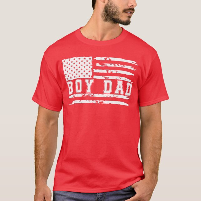 Proud Dad of Boy Father of Boys for Dad Xmas Fathe T-Shirt (Vorderseite)