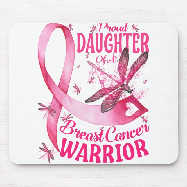 Proud Daughter Of A Breast Cancer Warrior Mousepad (Vorne)