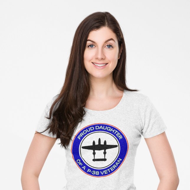 Proud Daughter of a P-38 Veteran Tri-Blend Shirt (Von Creator hochgeladen)