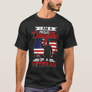 Proud Daughter Veteran Nothing Scares Patriotic Ve T-Shirt