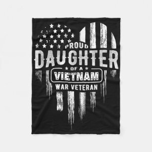 Proud Daughter Vietnam Vet Vater Veterans Day Amer Fleecedecke