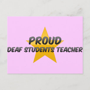 Proud Deaf Students Teacher Postkarte