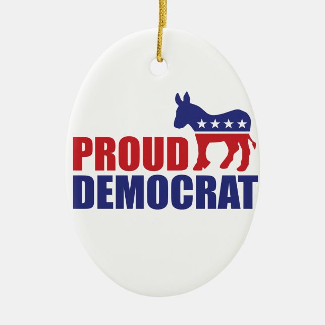 Proud-Demokrat Donkey Keramikornament (Vorne)