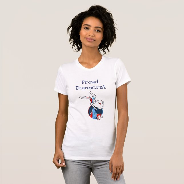 Proud-Demokrat Donkey politisches Shirt (Vorne ganz)