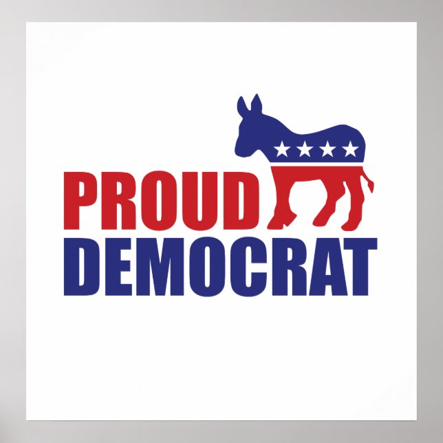 Proud-Demokrat Donkey Poster (Vorne)