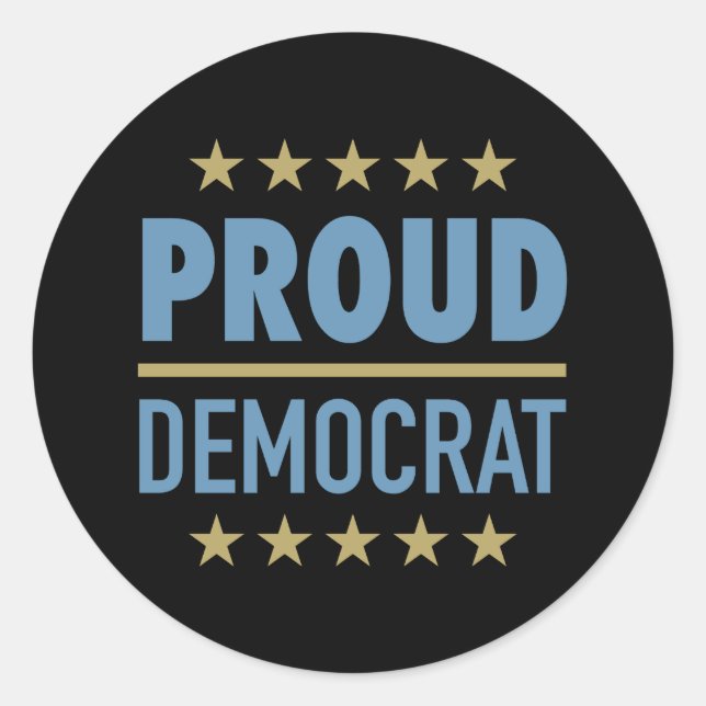 Proud-Demokrat Runder Aufkleber (Vorderseite)