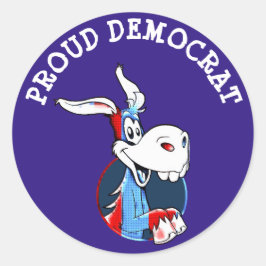 Proud-Demokratische politische Party Donkey Patrio Runder Aufkleber