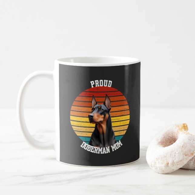 Proud Doberman Mama Kaffeetasse (Mit Donut)