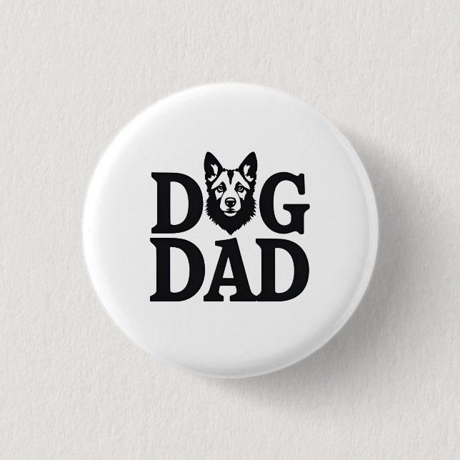 Proud Dog Dad Apparel & Accessories Button (Vorderseite)