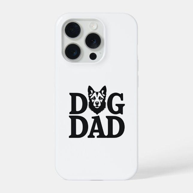 Proud Dog Dad Apparel & Accessories iPhone 15 Pro Hülle (Rückseite)