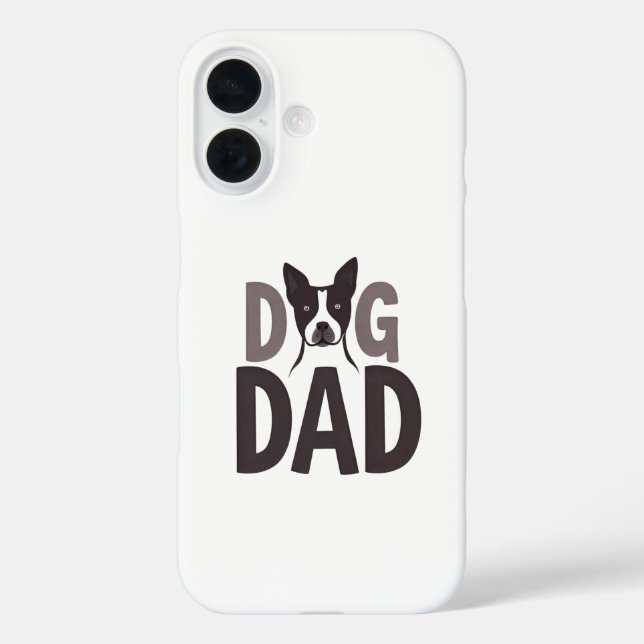 Proud Dog Dad Apparel & Accessories iPhone 16 Hülle (Rückseite)