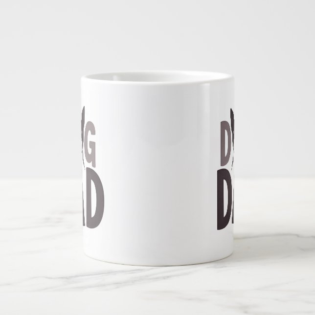 Proud Dog Dad Apparel & Accessories Jumbo-Tasse (Vorderseite)