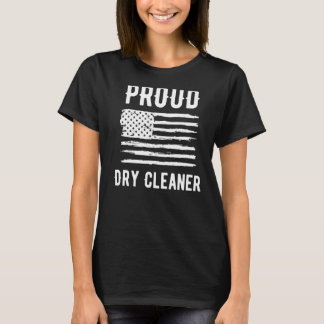 Proud Dry Cleaner Professional American Flag T-Shirt