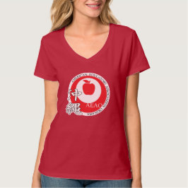 Proud Educator v-neck (rot) T-Shirt