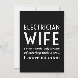 Proud-Ehefrau eines elektrischen Zitats Mitteilungskarte