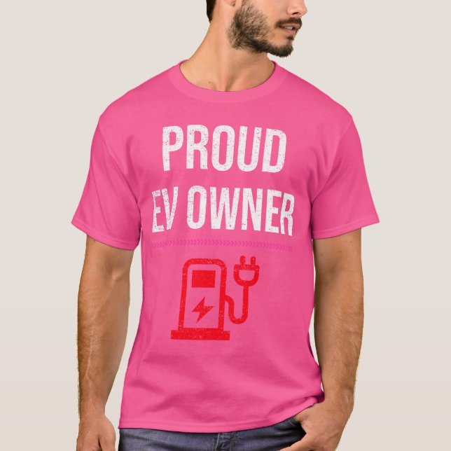 Proud EV owner Electric Vehicle EV Car Battery gif T-Shirt (Vorderseite)