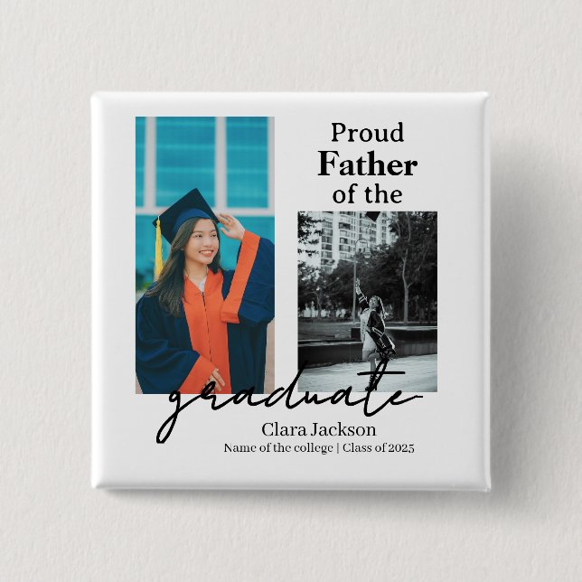 Proud father of a graduate button (Vorderseite)