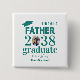 Proud Father personalized graduation Button