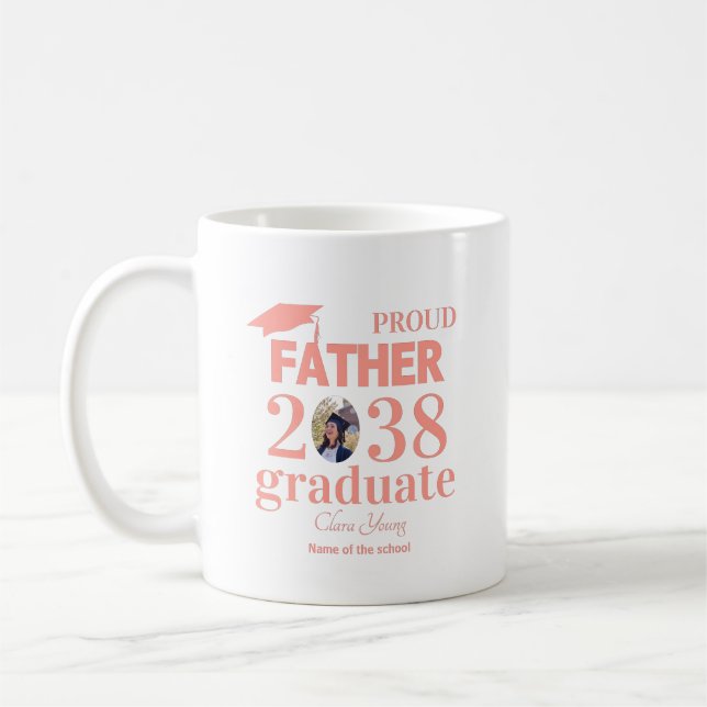 Proud Father personalized graduation Kaffeetasse (Links)
