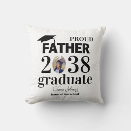 Proud Father personalized graduation Kissen