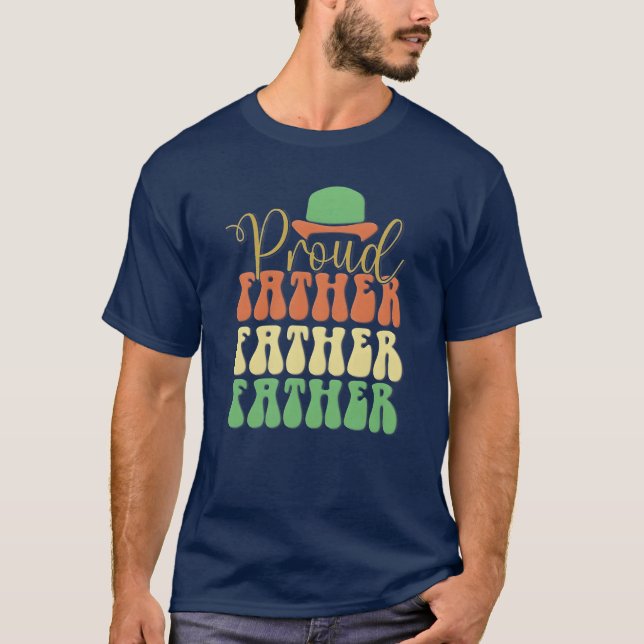 Proud Father Retro T-Shirt (Vorderseite)