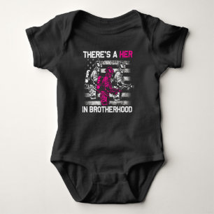 Proud Female Feuerwehrfrau Frauen Feuerwehrmädchen Baby Strampler