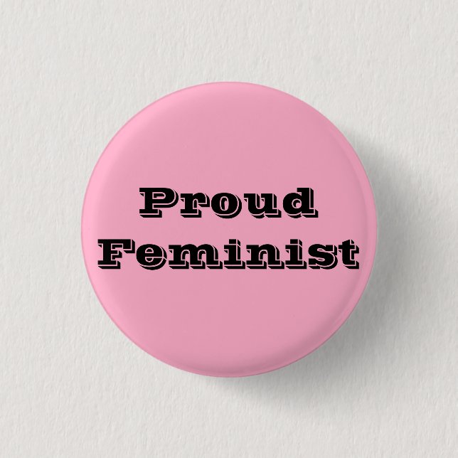 Proud Feminist Button (Vorderseite)