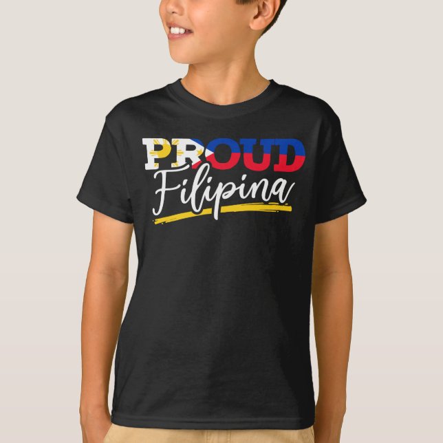 Proud Filipina Pride Philippines Woman Girl T-Shirt (Vorderseite)