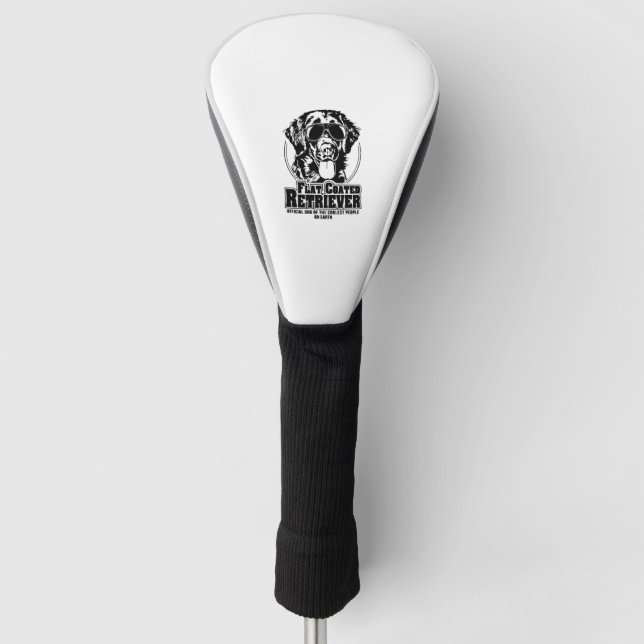 Proud Flat Coated Retriever coolste Leute Hundemut Golf Headcover (Vorderseite)