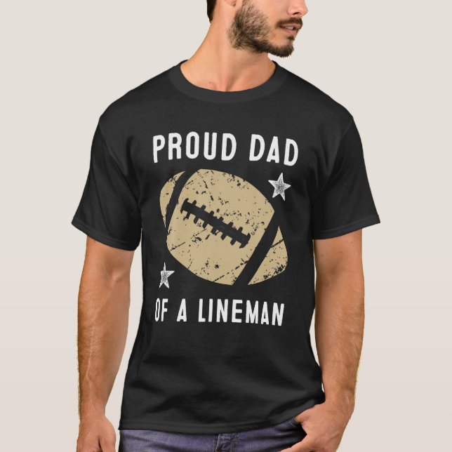 Proud Football Lineman Vater Tshirt (Vorderseite)