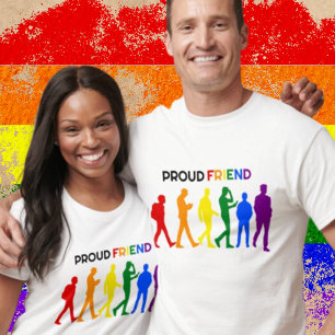 Proud FRIEND Gay Pride Männliche Silhouette T - Sh T-Shirt