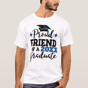 Proud Friend of a 2022 graduate black blue tassel T-Shirt