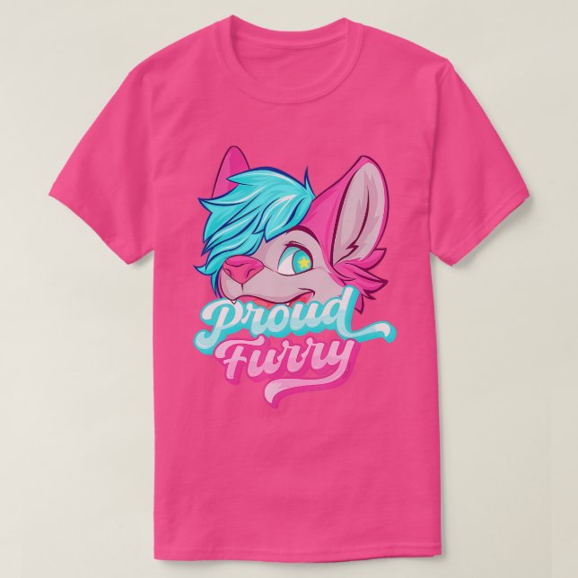 Proud Furry Fandom Furries Tails Ears Furry Person T-Shirt (Design vorne)