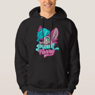 Proud Furry Furries Schwanz Ohren Furry Person Hoodie